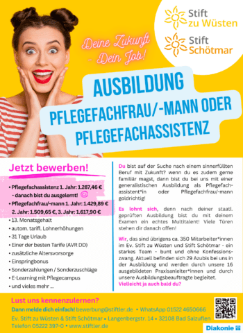 Ausbildung Pflegefachfrau/-mann oder Pflegefachassistenz (m/w/d) 4