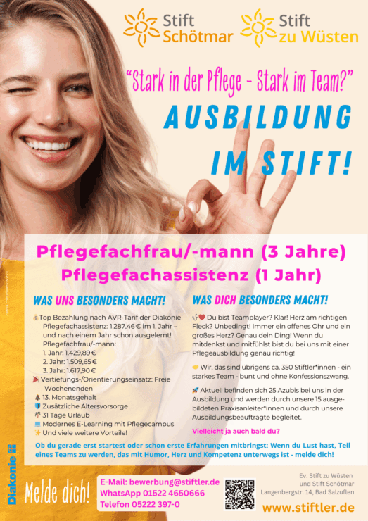 Ausbildung im Stift! Stark in der Pflege - Stark im Team! 1