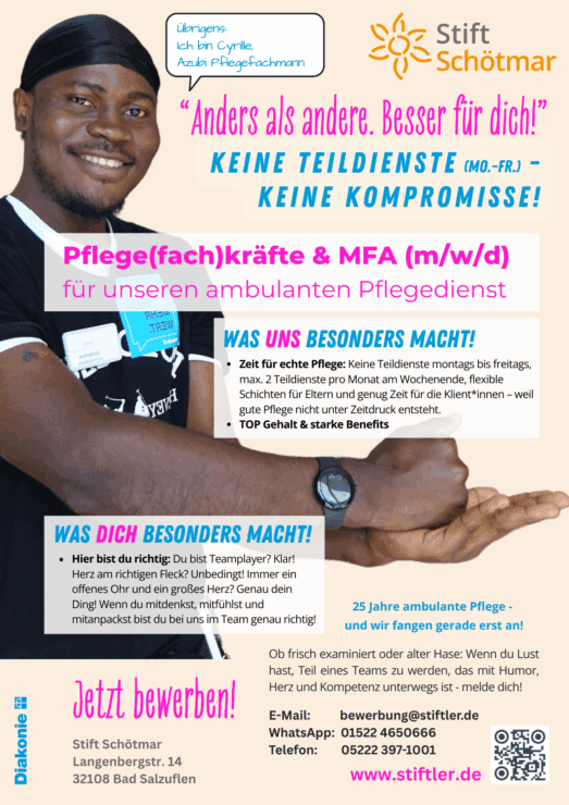 Pflege(fach)kräfte & MFA (m/w/d) für unseren ambulanten Pflegedienst gesucht! 1