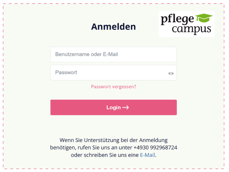 E-Learning mit "Pflegecampus" 1