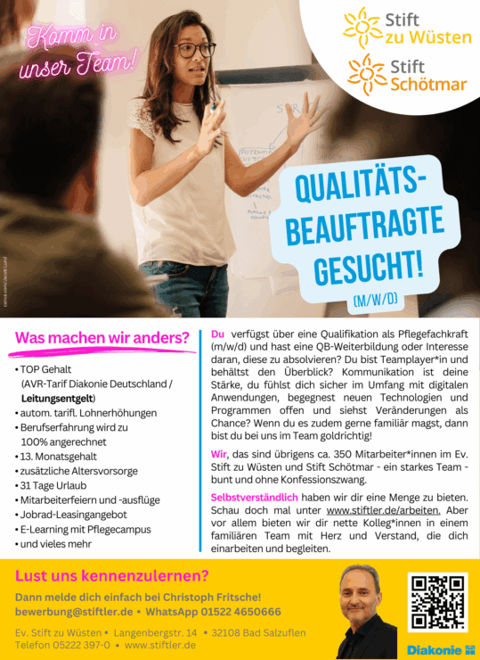 Qualitätsbeauftragte (m/w/d) gesucht! 1