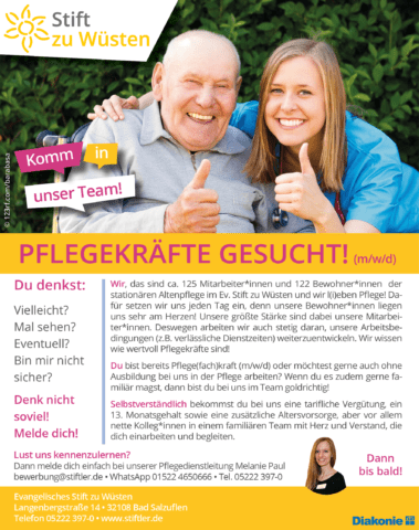 Pflegekräfte (m/w/d) gesucht! 5