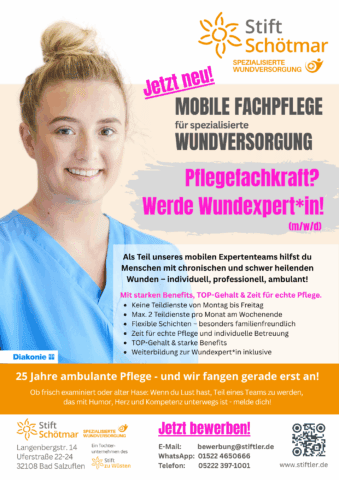 Pflegefachkraft? Werde Wundexpert*in (m/w/d) in unserem Team "Mobile Fachpflege für spezialisierte Wundversorgung"! 1