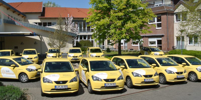 Autoflotte des ambulanten Pflegedienstes Stift zu Wüsten